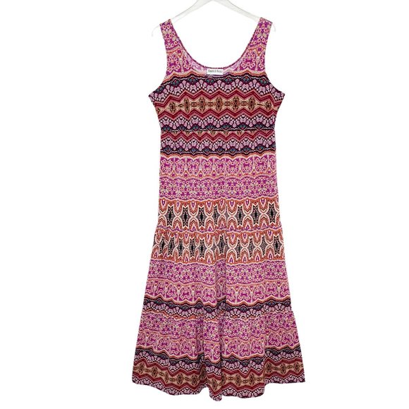 Danny & Nicole Dresses & Skirts - DANNY & NICOLE Maxi dress Boho Artsy Multi-colored Sleeveless Pull over Large